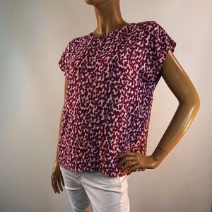 Halogen Sleeveless Top Women Size Medium Pink Purple Print